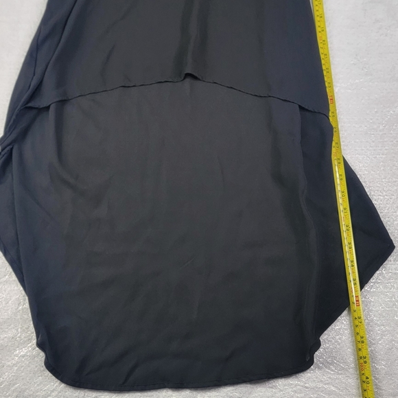 Decree Black Sheer Tank Top Layered Size Large 100% Polyester Elongated Back - Picture 4 of 6